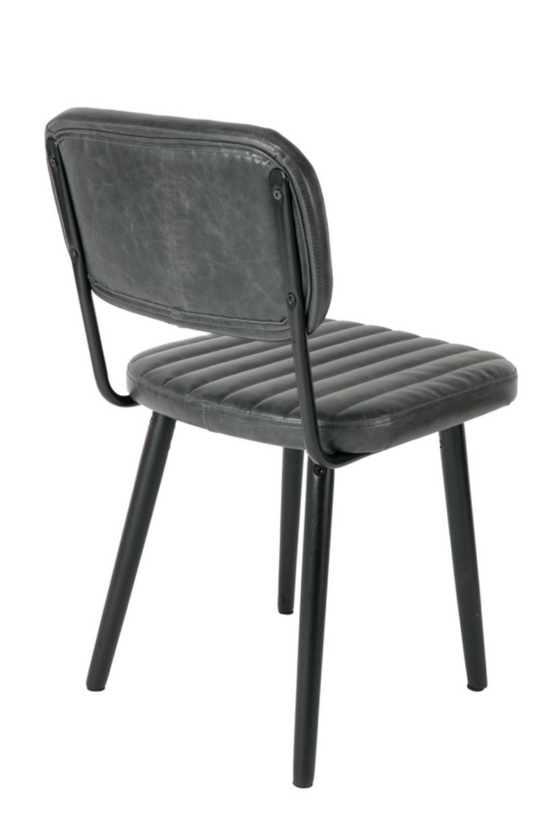 Black Leather Dining Chair | DF Jake | Oroatrade.com