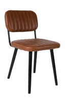 Channeled Leather Dining Chair | DF Jake | Oroatrade.com