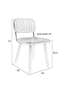 Channeled Leather Dining Chair | DF Jake | Oroatrade.com