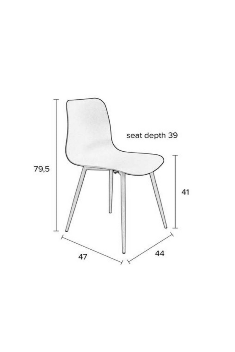 White Molded Dining Chairs (2) | DF Leon | Oroatrade.com
