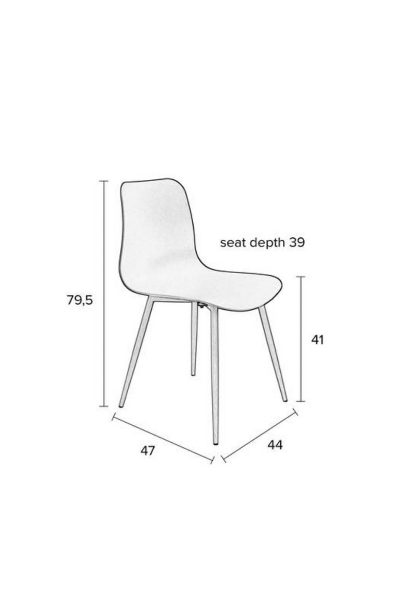 Gray Molded Dining Chairs (2) | DF Leon | Oroatrade.com