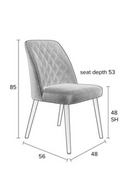 Quilted Back Dining Chairs (2) | DF Conway | Oroatrade.com