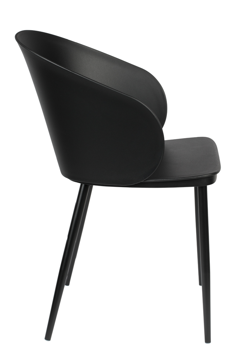 Curvy Black Dining Chairs (2) | DF Gigi | Oroatrade.com