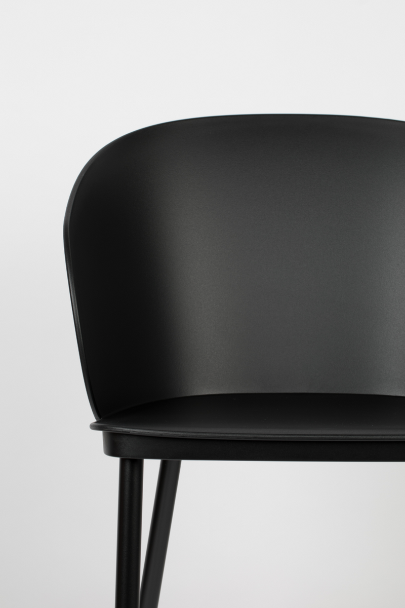 Curvy Black Dining Chairs (2) | DF Gigi | Oroatrade.com