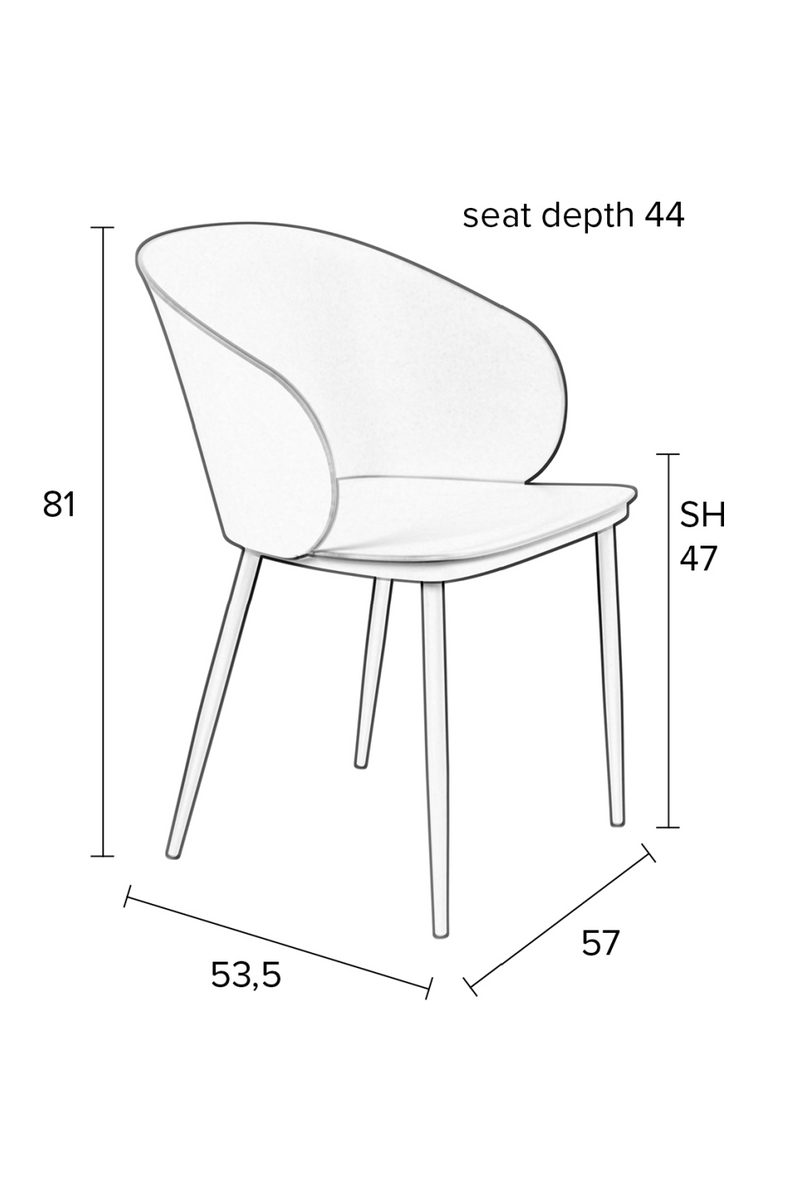 Curvy Mint Dining Chairs (2) | DF Gigi | Oroatrade.com