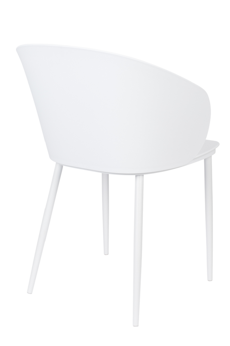 Curvy White Dining Chairs (2) | DF Gigi | Oroatrade.com
