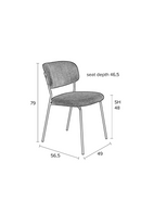 Mixed Fabric Upholstered Dining Chairs (2) | DF Jolien | Oroatrade.com