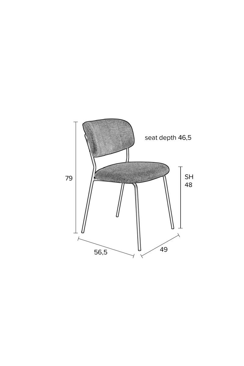 Minimalist Dining Chair Set (2) | DF Jolien | Oroatrade.com