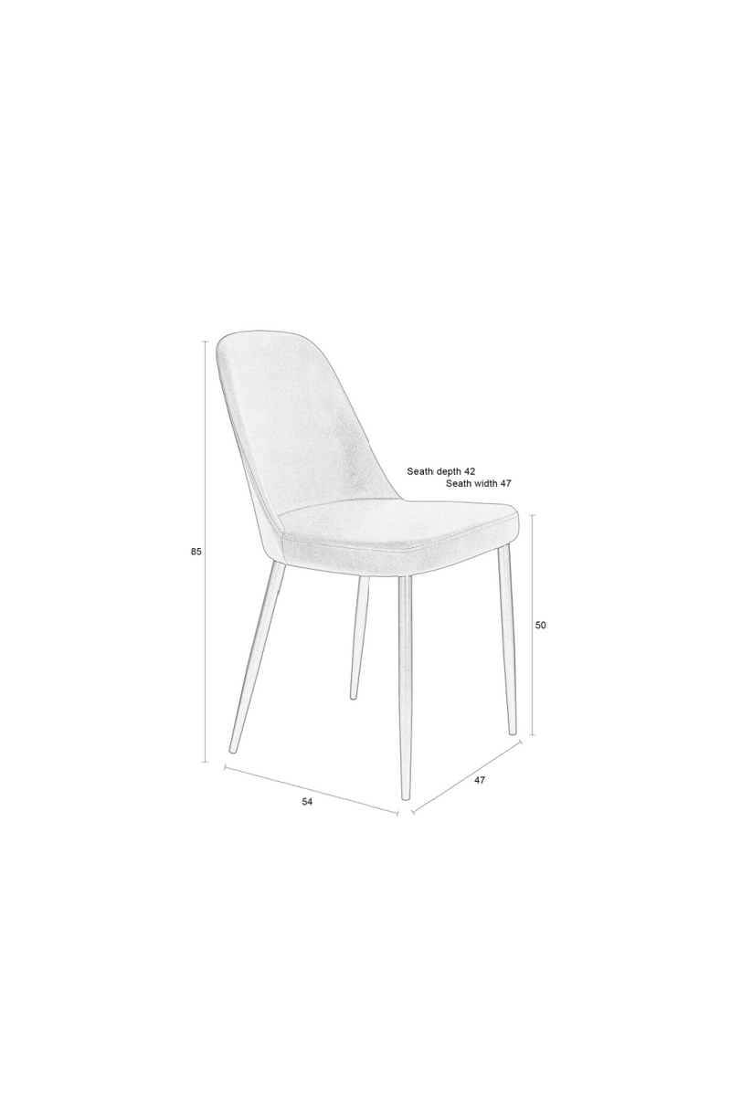 Upholstered Modern Dining Chairs (2) | DF Alana | Oroatrade.com