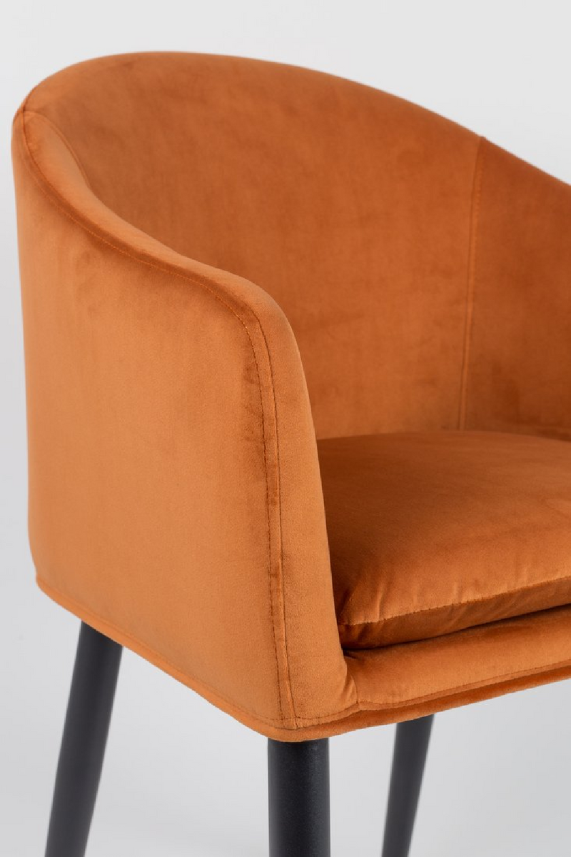 Orange Velvet Armchair | DF Catelyn | Oroatrade.com