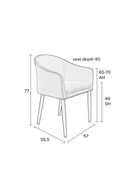 Velvet Dining Armchair | DF Catelyn | Oroatrade.com