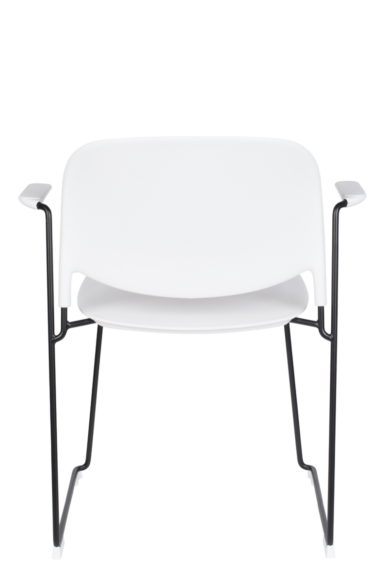 White Dining Chairs With Arms (4) | DF Stacks | Oroatrade.com