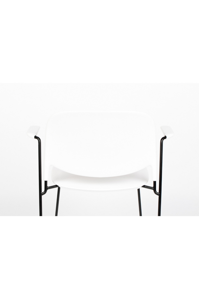 White Dining Chairs With Arms (4) | DF Stacks | Oroatrade.com