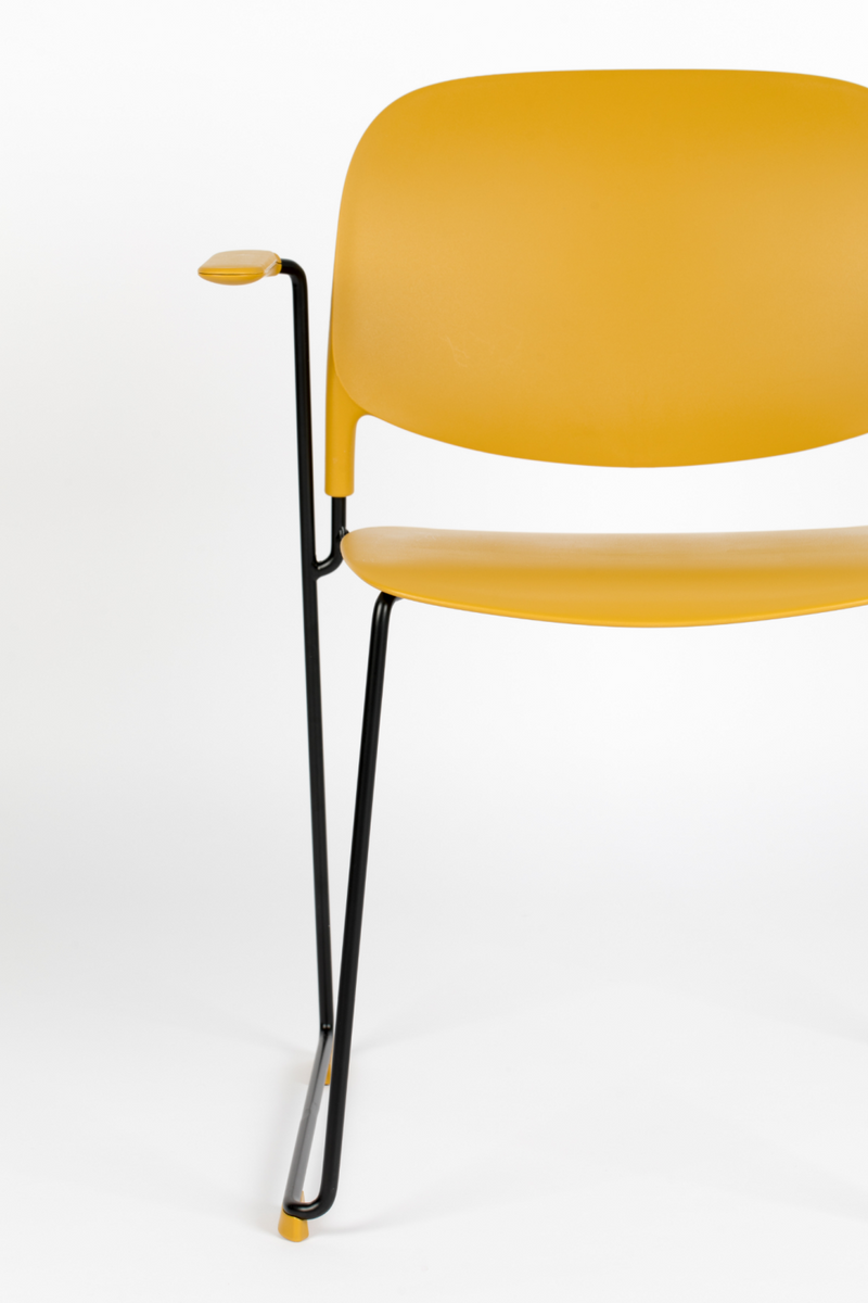 Yellow Dining Chairs With Arms (4) | DF Stacks | Oroatrade.com
