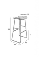 Brown Saddle Counter Stool | DF Tangle | Oroatrade.com