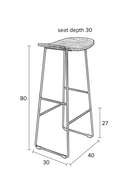 Wood Saddle Bar Stool | DF Tangle | Oroatrade.com