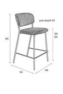 Upholstered Counter Stools (2) | DF Jolien | Oroatrade.com