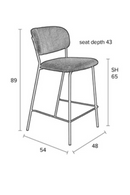 Upholstered Counter Stools (2) | DF Jolien | Oroatrade.com