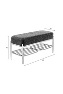 Gray Upholstered Bench | DF Milou | Oroatrade.com