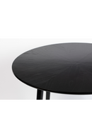 Round Black Wood Dining Table | DF Fabio | Oroatrade.com