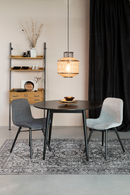 Round Black Wood Dining Table | DF Fabio | Oroatrade.com