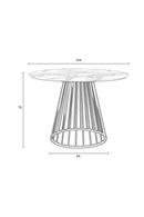 White Marble Pedestal Table | DF Floris | Oroatrade.com