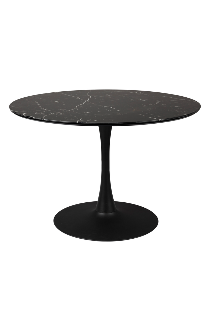 Marble Finish Pedestal Dining Table | DF Maru | Oroatrade.com