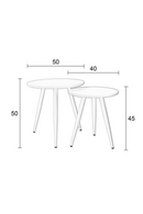 Wooden 3-Legged Side Tables (2) | DF Daven | Oroatrade.com