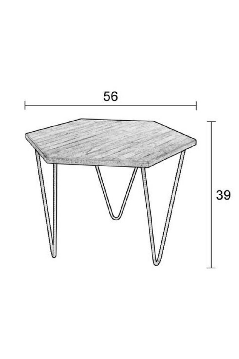 Hairpin Leg Side Table | DF Cor | Oroatrade.com