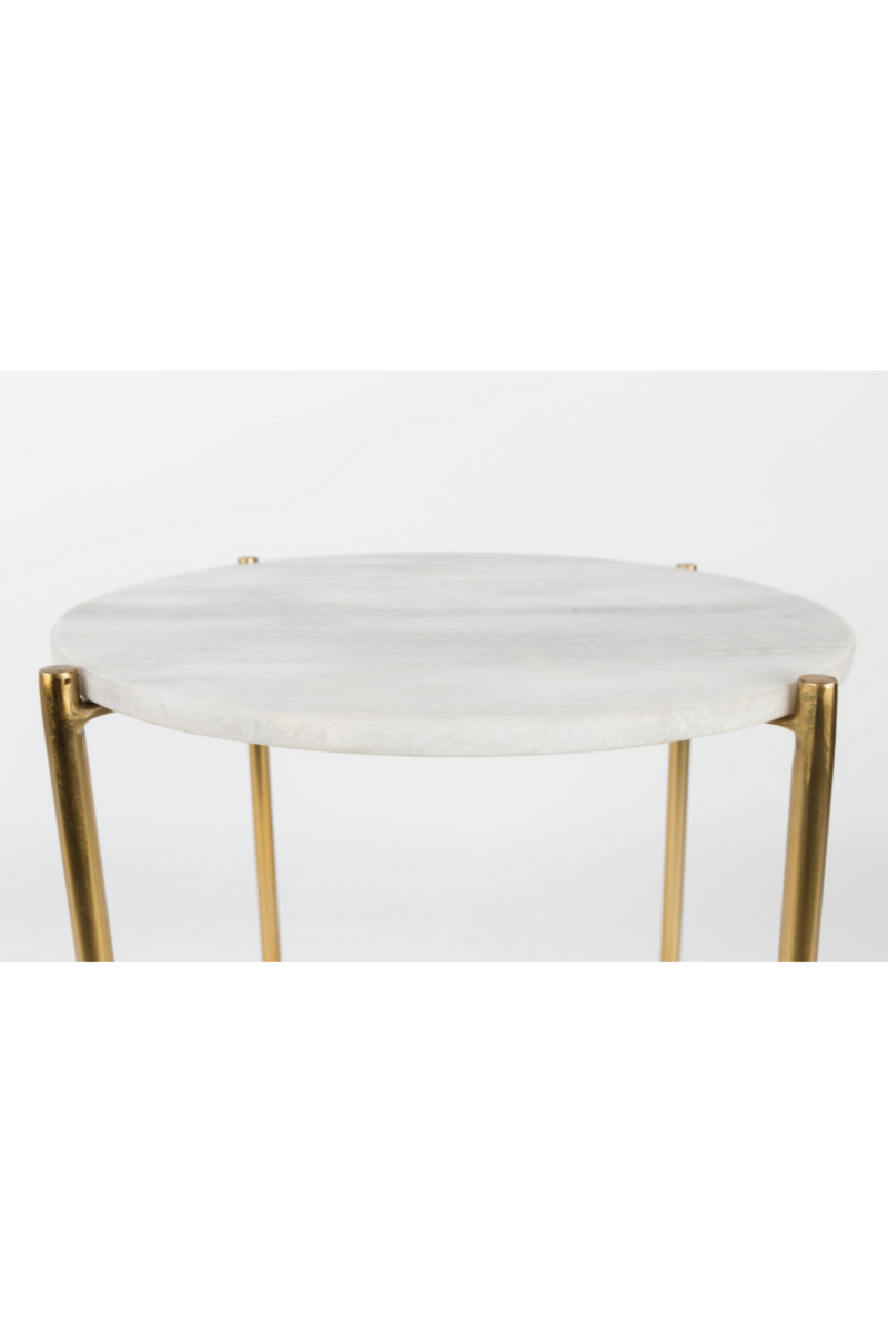 White Marble Side Table | DF Timpa | Oroatrade.com