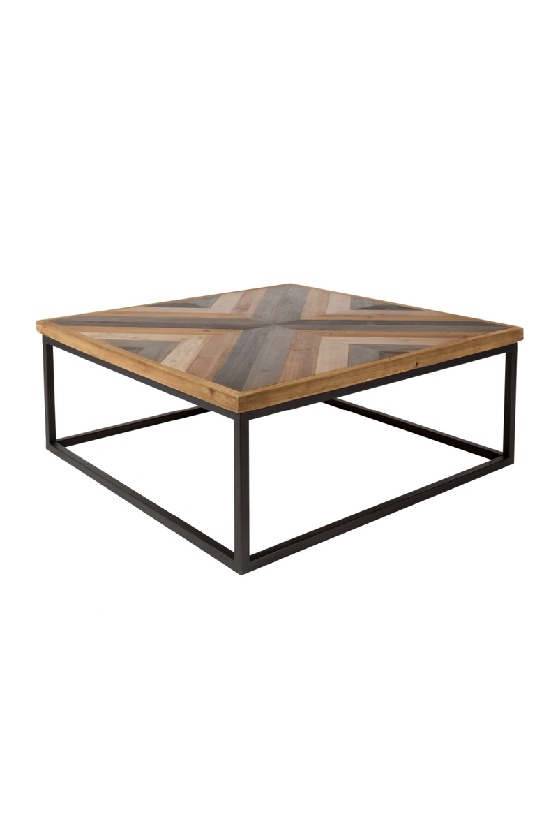 Square Wood Inlay Coffee Table | DF Joy | Oroatrade.com