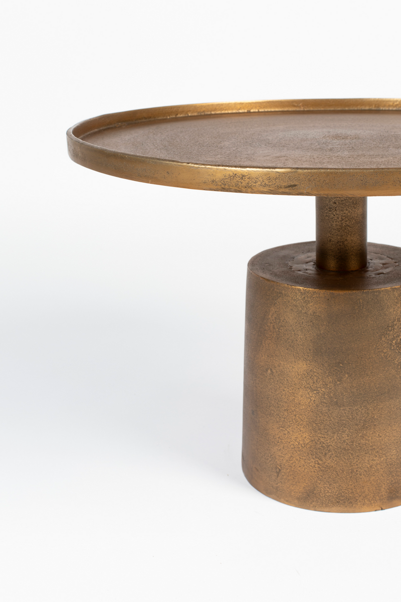 Antique Gold Pedestal Coffee Table | DF Mason | Oroatrade.com