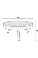 Round Teak Coffee Table | DF Suri | Oroatrade.com
