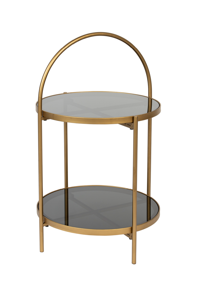 Round Gold Framed Side Table | DF Maeve | Oroatrade.com