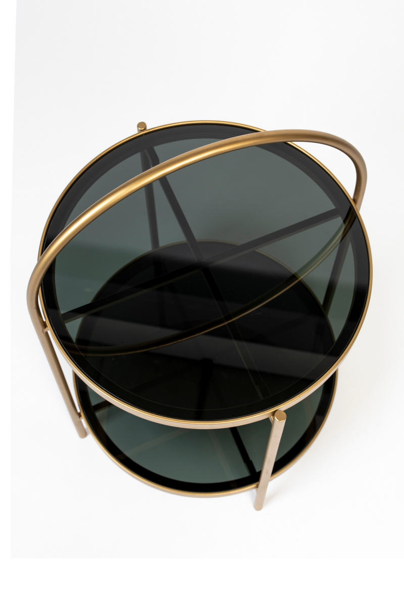 Round Gold Framed Side Table | DF Maeve | Oroatrade.com