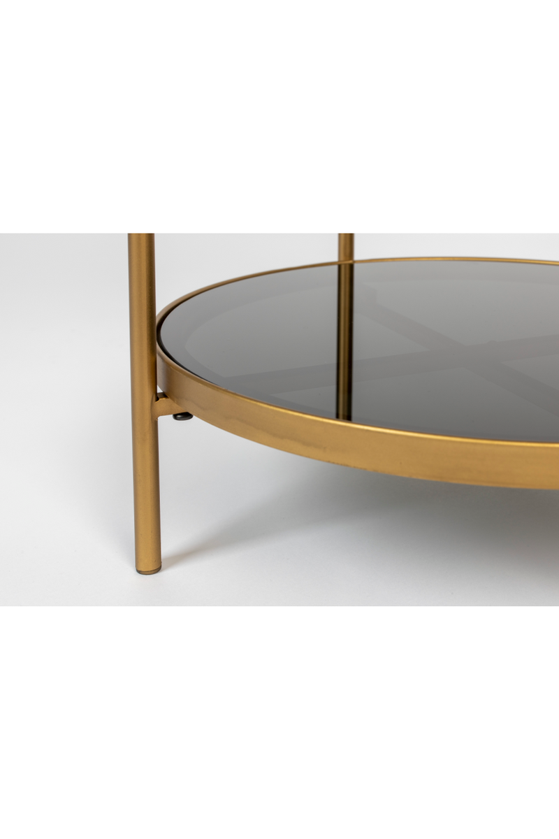 Round Gold Framed Side Table | DF Maeve | Oroatrade.com