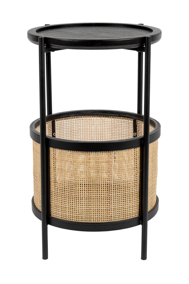 Rattan Accented Side Table | DF Makoto | Oroatrade.com