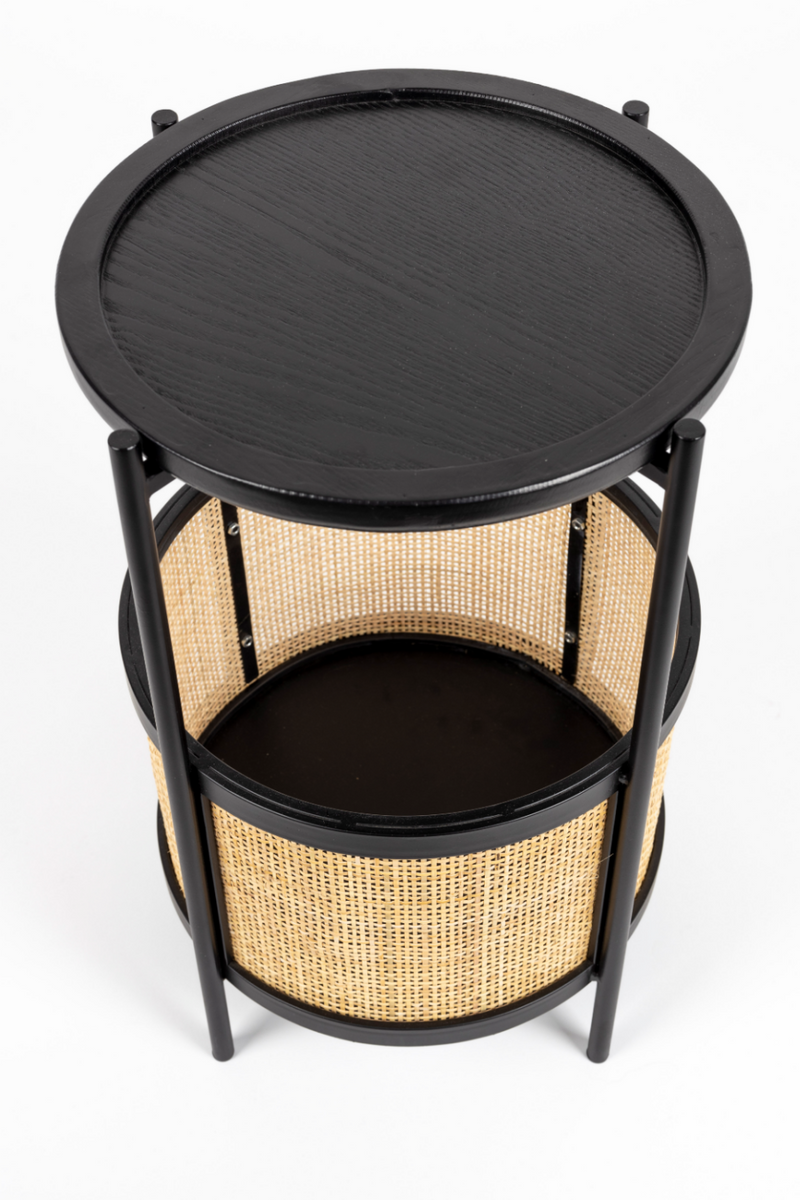 Rattan Accented Side Table | DF Makoto | Oroatrade.com