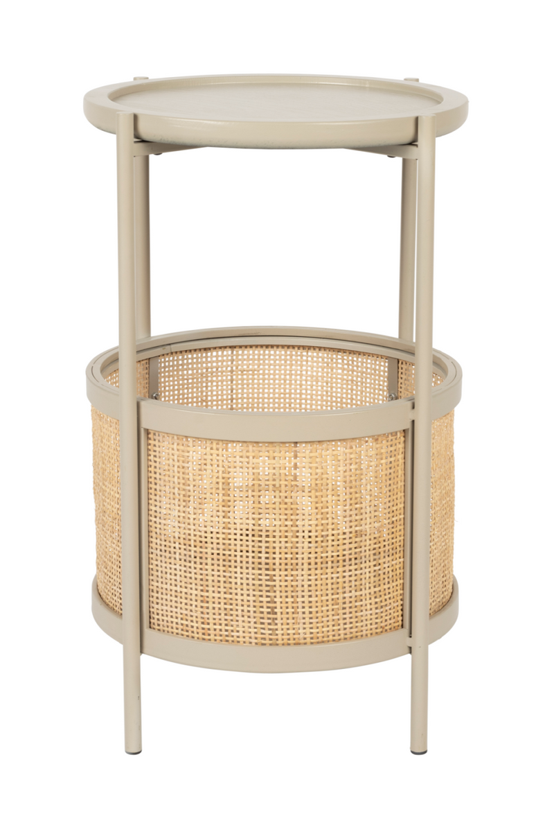 Rattan Accented Side Table | DF Makoto | Oroatrade.com