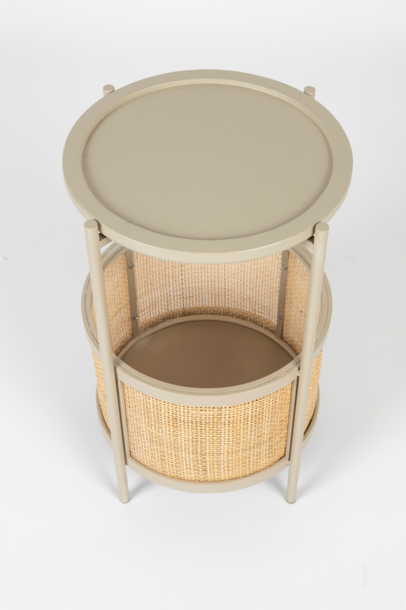 Rattan Accented Side Table | DF Makoto | Oroatrade.com