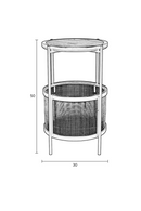 Rattan Accented Side Table | DF Makoto | Oroatrade.com