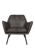 Gray Leather Accent Chair | DF Bon | Oroatrade.com