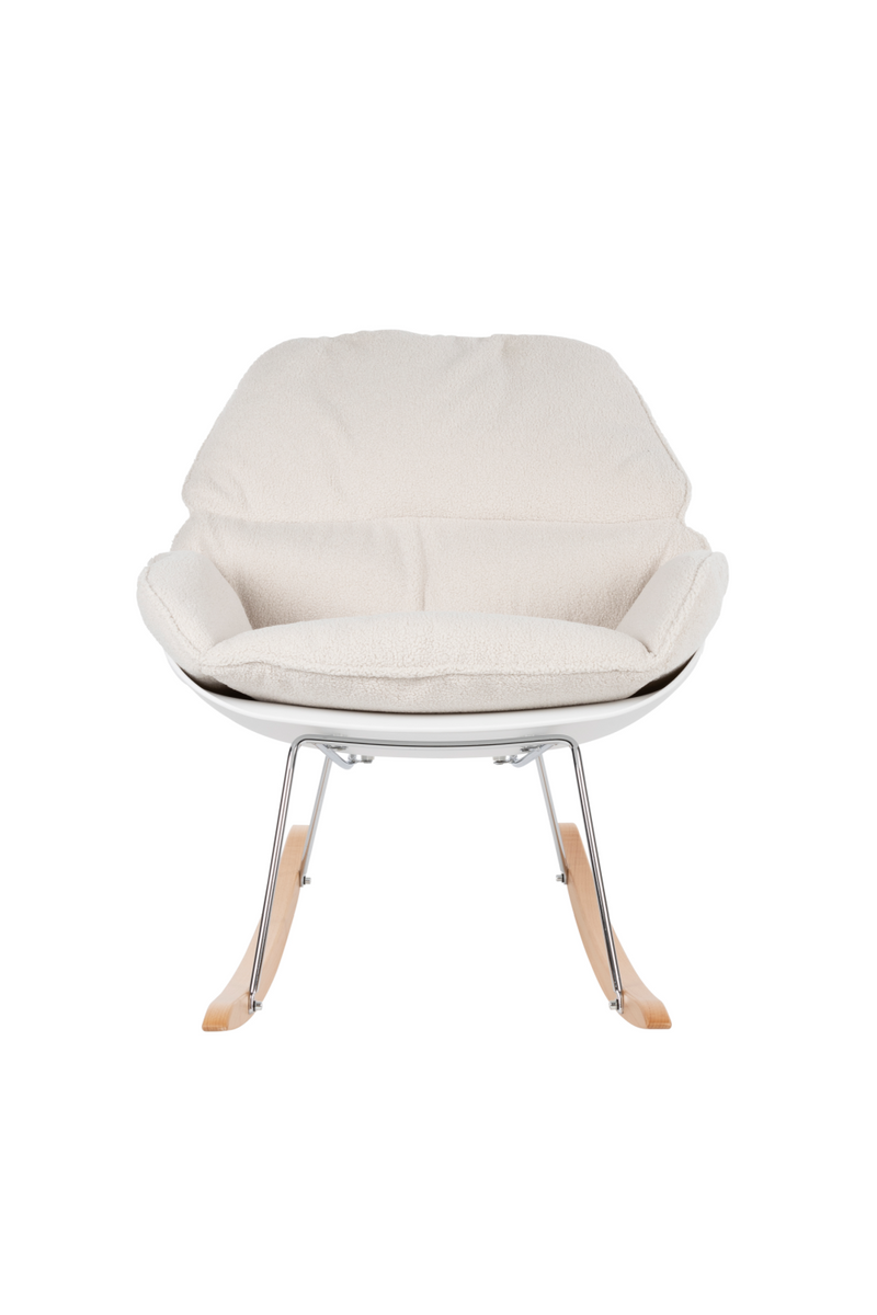 White Upholstered Rocking Chair | DF Rocky | Oroatrade.com