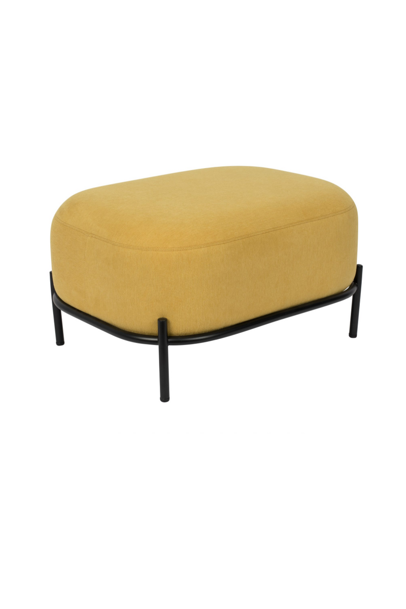 Yellow Upholstered Ottoman | DF Polly | Oroatrade.com