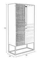 Rattan Webbing Wine Cabinet | DF Guuji | Oroatrade.com