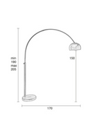 Brushed Metal Arched Floor Lamp | DF Bow | OROA TRADE