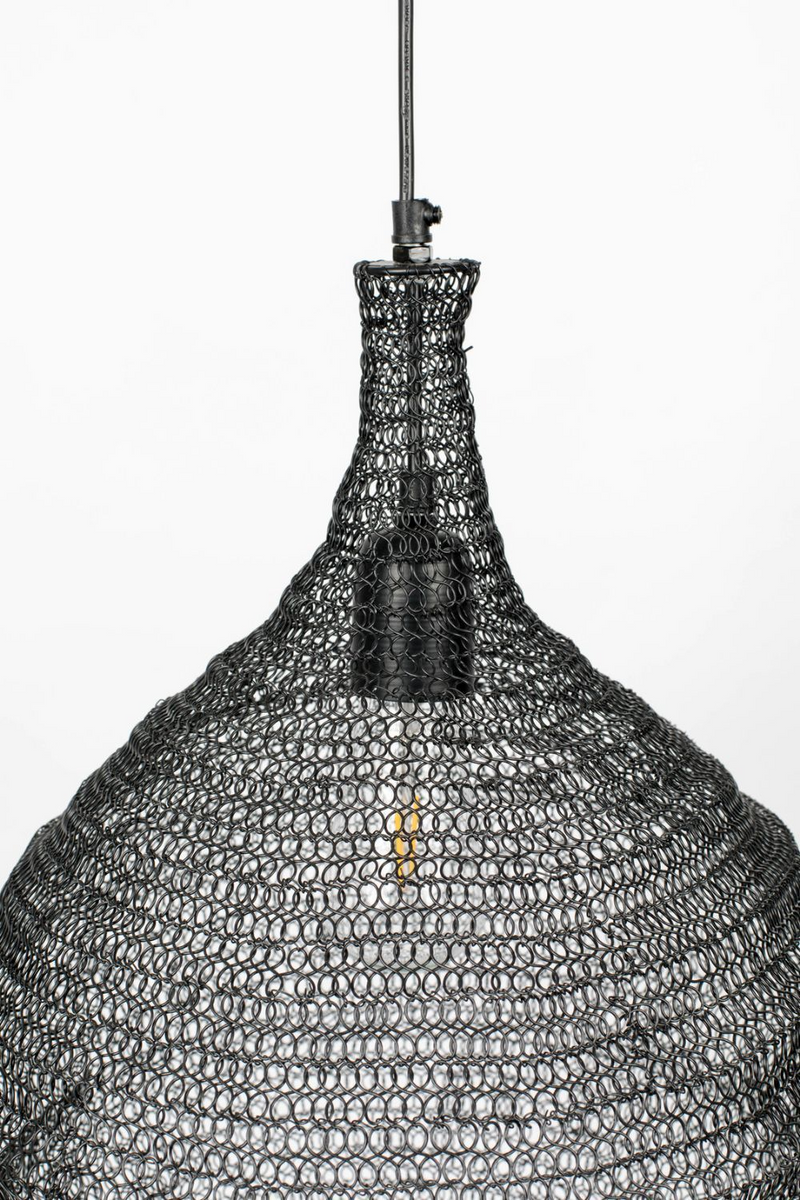 Black Iron Mesh Pendant Lamp M | DF Lena | Oroatrade.com