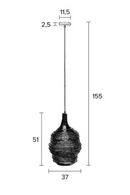 Black Iron Mesh Pendant Lamp | DF Lena | Oroatrade.com