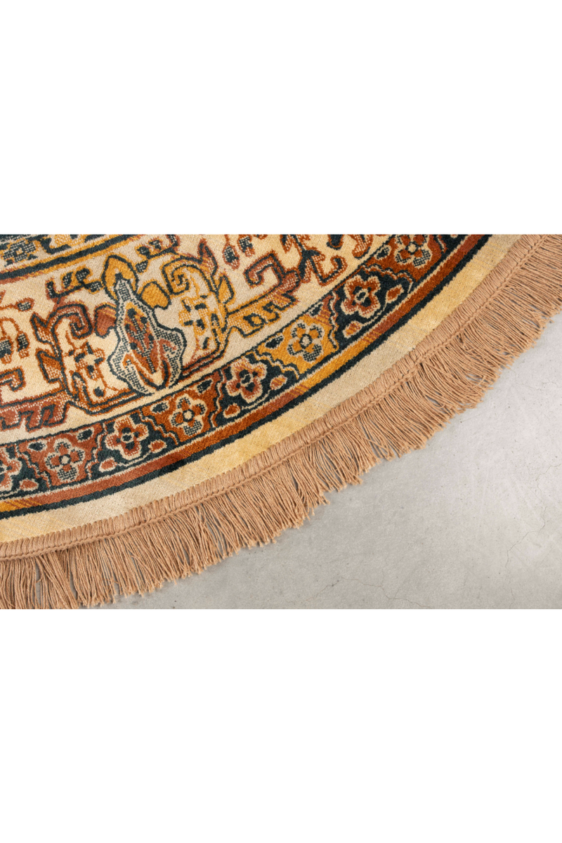Round Beige Vintage Carpet | DF Raz | Oroatrade