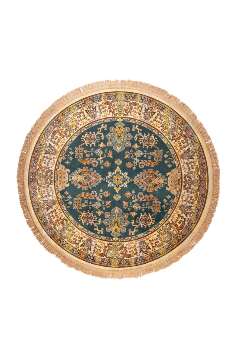 Round Beige Vintage Carpet | DF Raz | Oroatrade